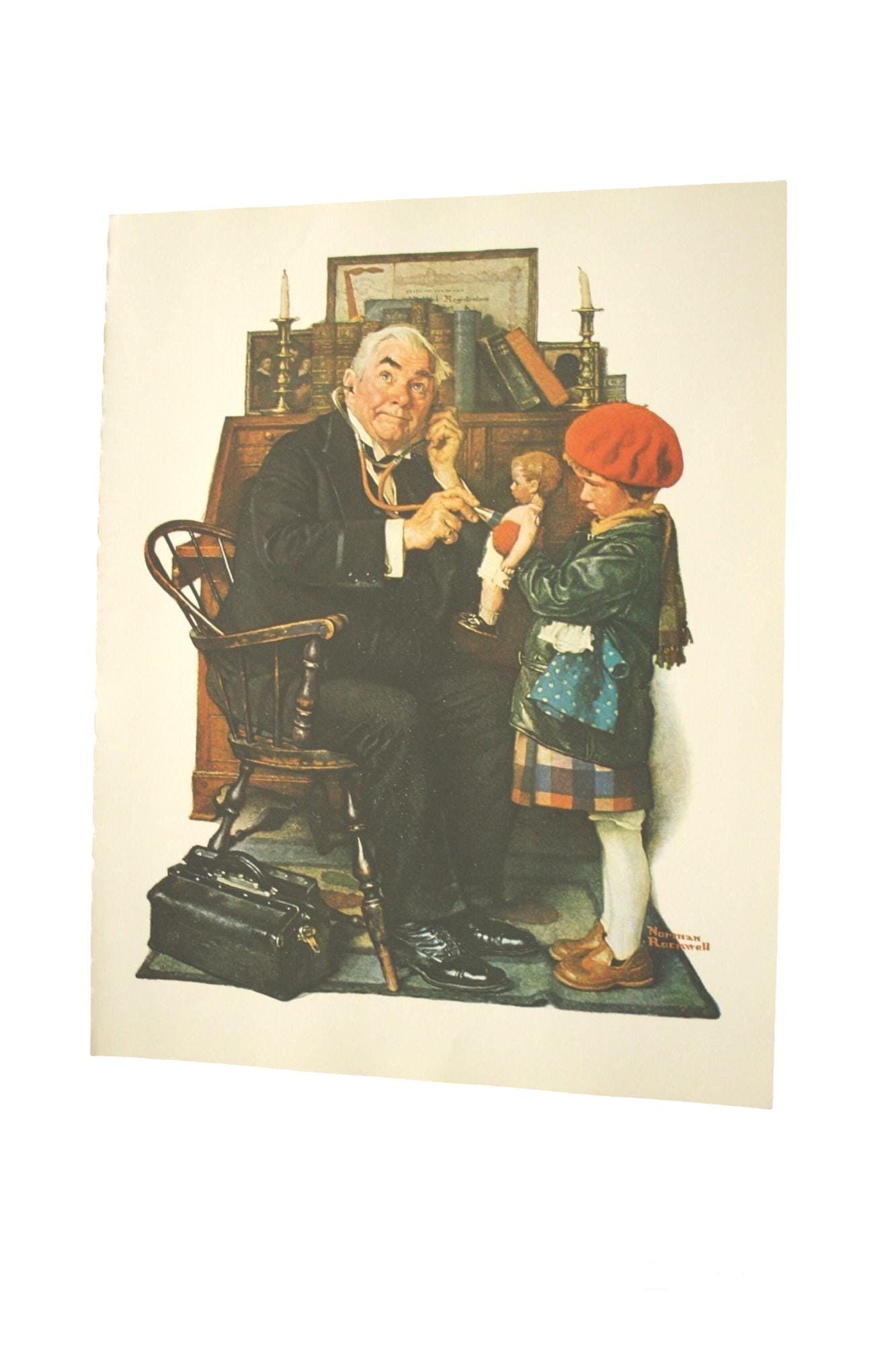 Norman Rockwell Doctor and Doll Print - Etsy