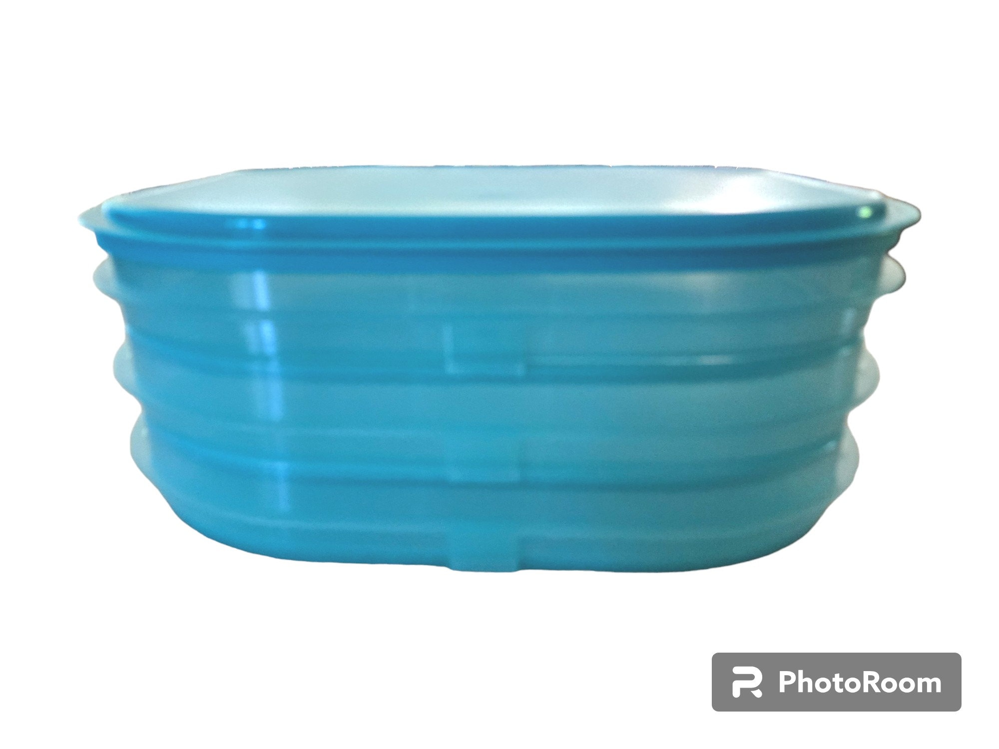 Vintage TUPPERWARE Fridge Stackable Deli Meat Cheese Keeper Aqua