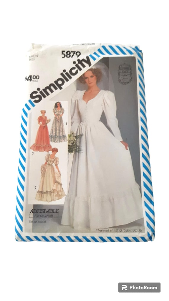blue dress for baby girl Simplicity 9050 vintage 1980s Jessica McClintock bridal or bridesmaid – the  vintage pattern market main image 1