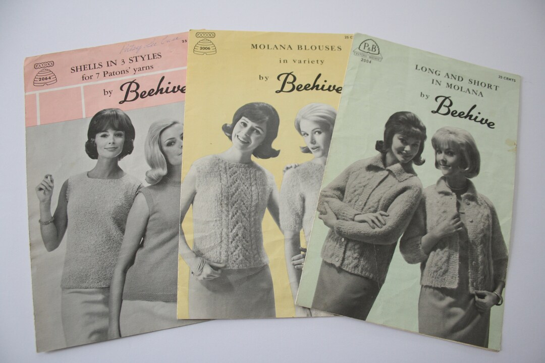 Knitting Patterns SHELLS TOPS SWEATERS for Women Patons - Etsy