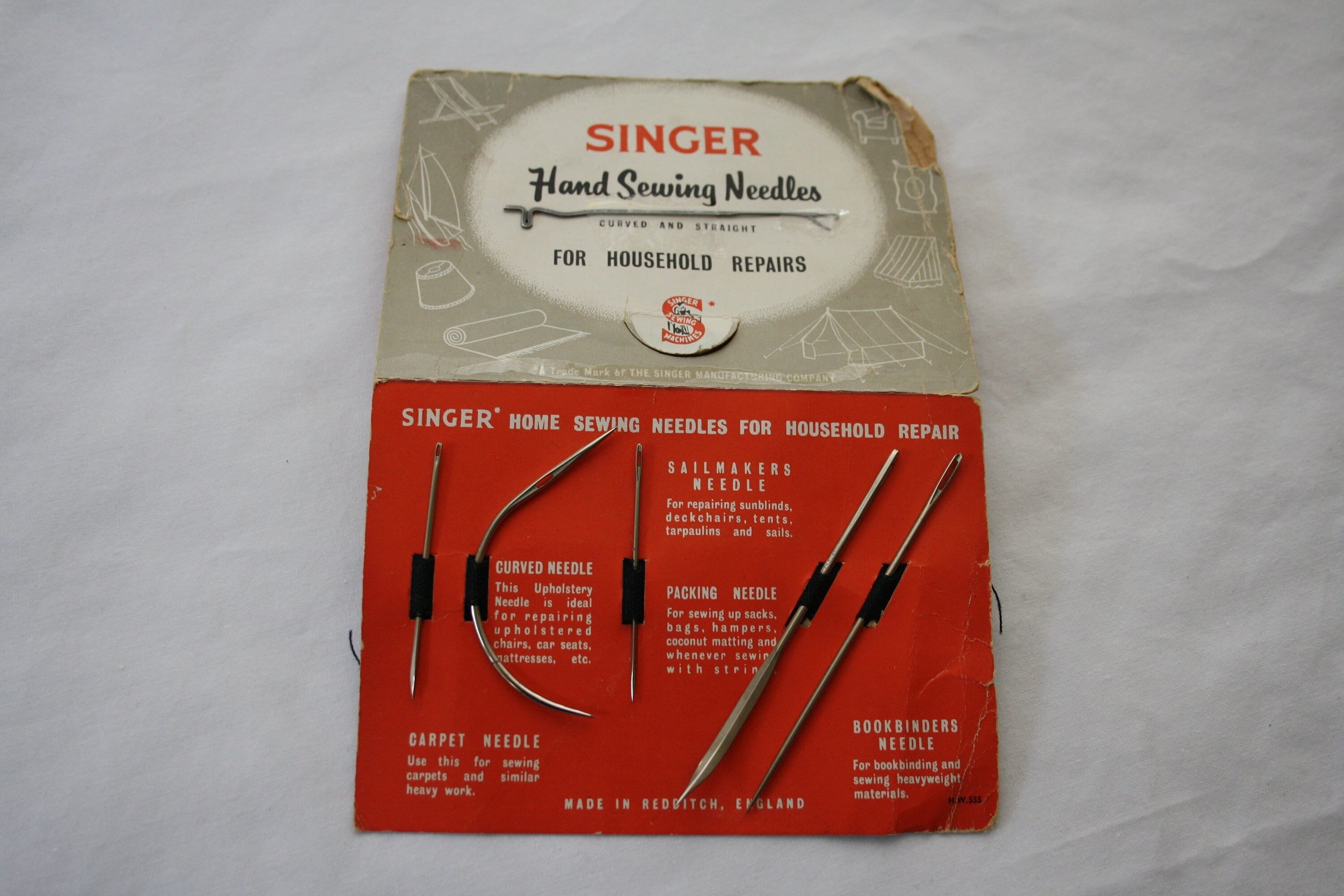 Vintage Sewing Needles Curved & Straight 2 Packs National