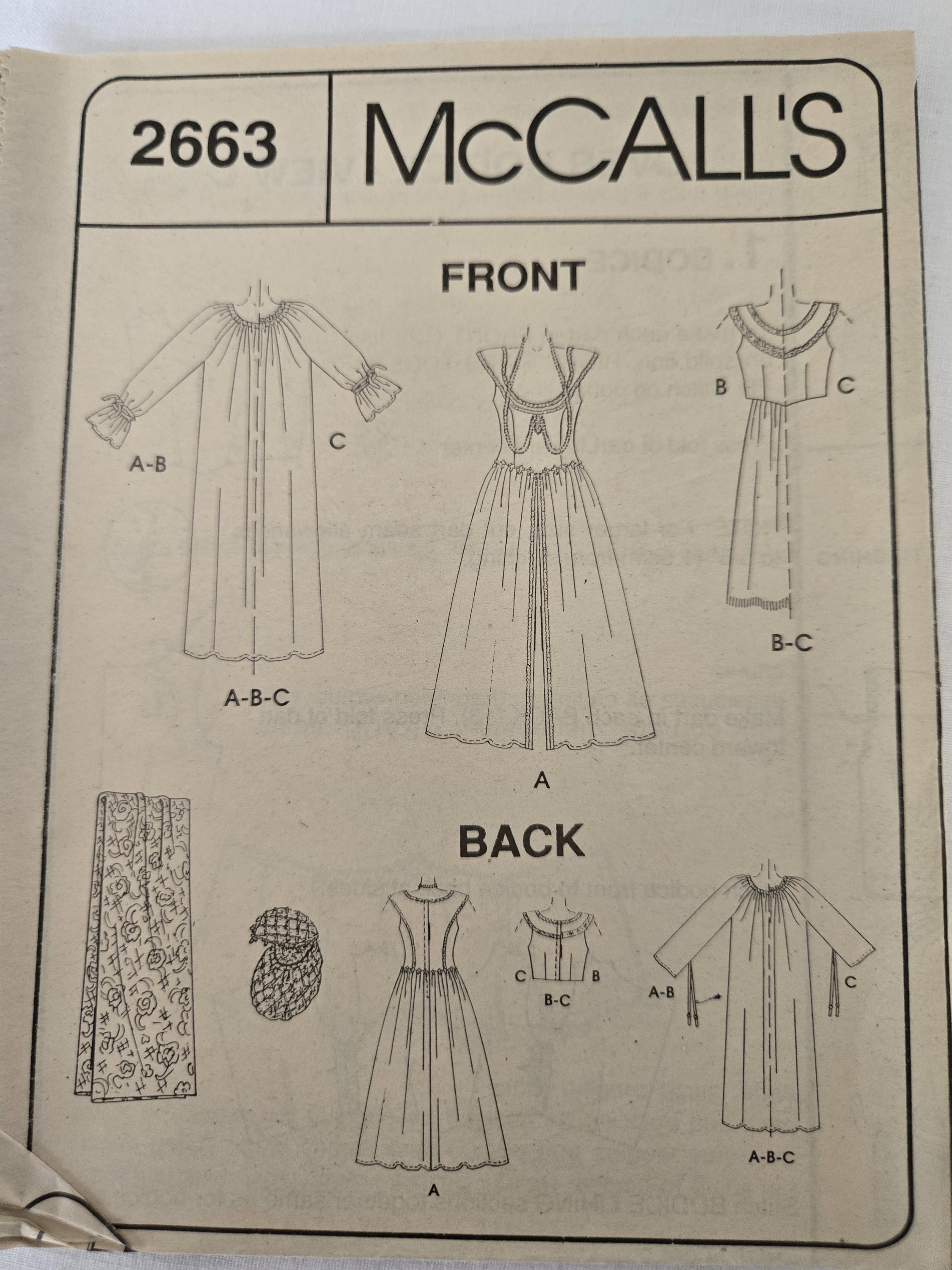 Over Dress Pattern Womens Size 16 18 MEDIEVAL Costume Sewing Pattern UNCUT Mccalls 2242 ...
