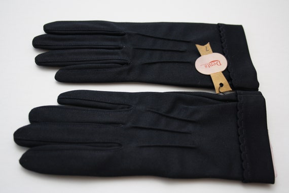 Blue Formal Gloves UNUSED New Vintage 1950s Women… - image 1