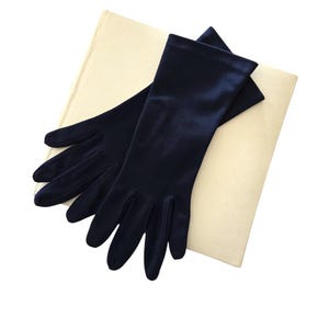 navy blue gloves for dress Satin Navy Blue Opera 22" 18" 15" 9" Ladies Gloves
