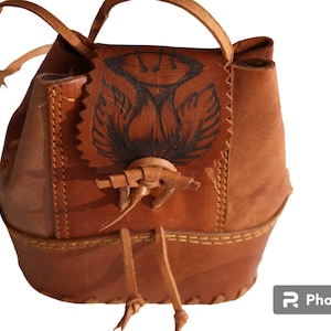 Petit sac à main en cuir retouché CUIR petit sac à main, sac à main VINTAGE en cuir retouché pour filles et adolescents