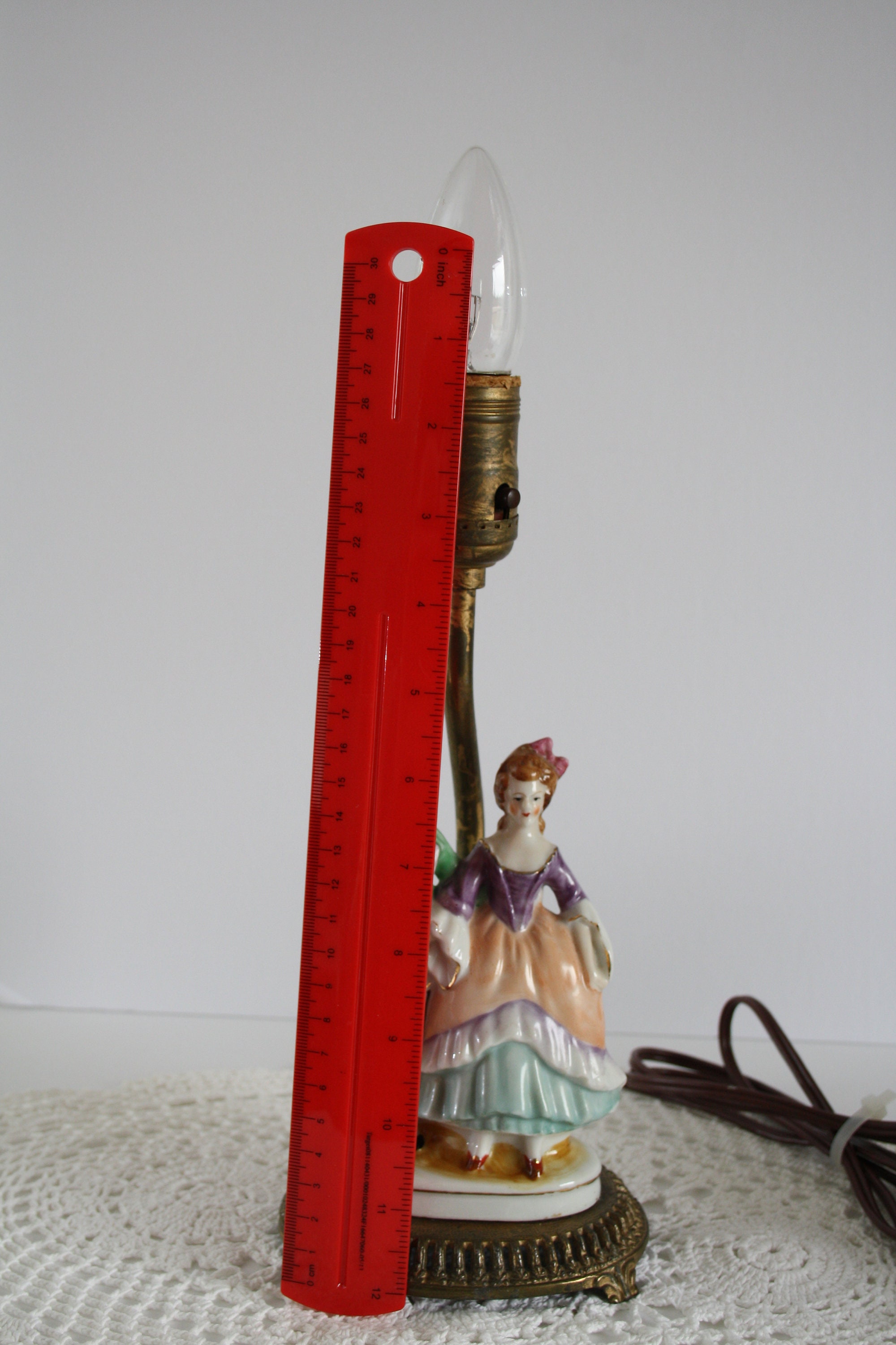 Antique Figurine Lamp Porcelain /Ceramic Figurine Lamp of Man Etsy