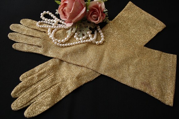 Gold formal gloves best sale