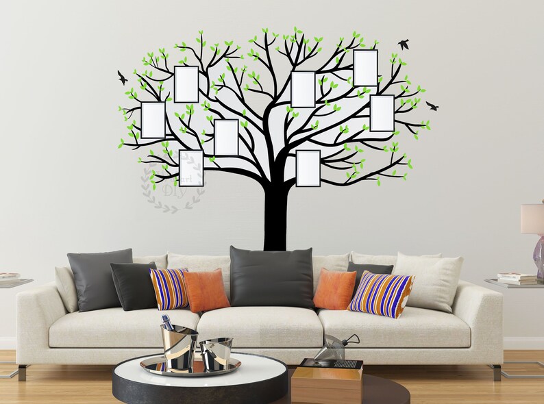 Family Tree Wall Decals Large Sticker Living Room Mural And Birds