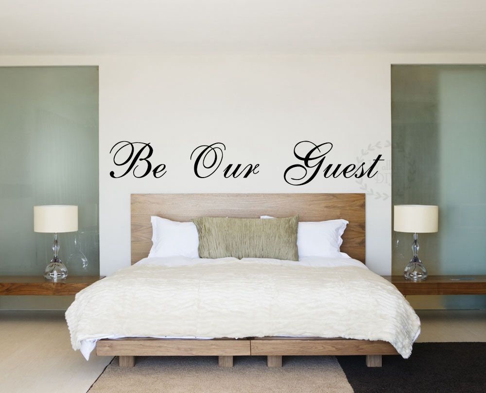 Be Our Guest Sign Be Our Guest Wall Decal Guest Room Wall Art Bedroom Wall Sticker Guest Room Wall Decal