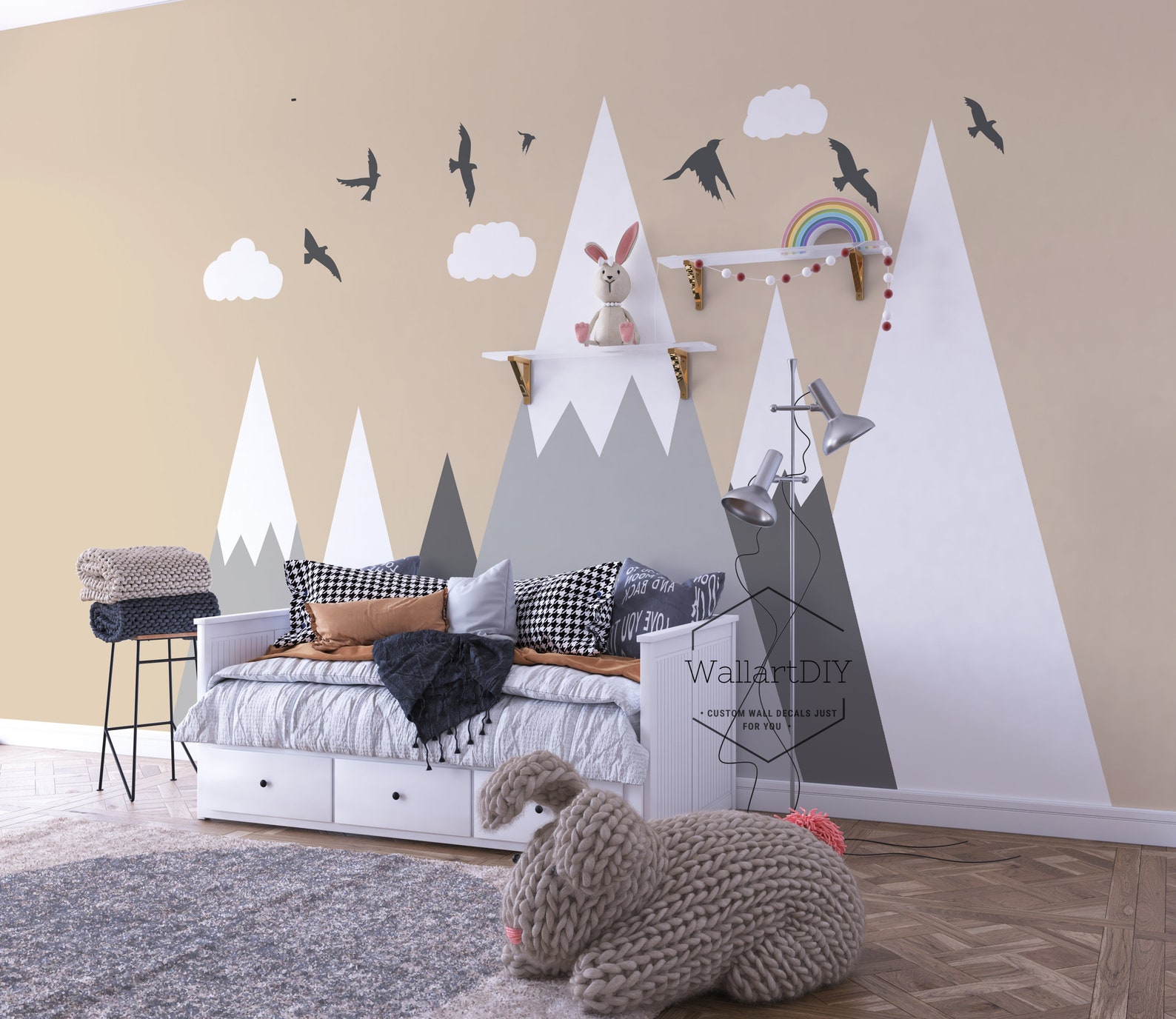 Mountains Wall Decals Kids Room Mountain Wall Art Mountains - Etsy
