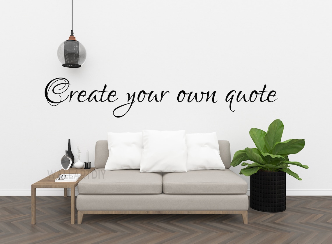 Custom Wall Decals Custom Quote Wall Sticker Custom Vinyl Etsy