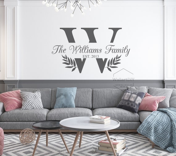 Family Name Wall Decals Custom Family Wall Sticker Family - Etsy