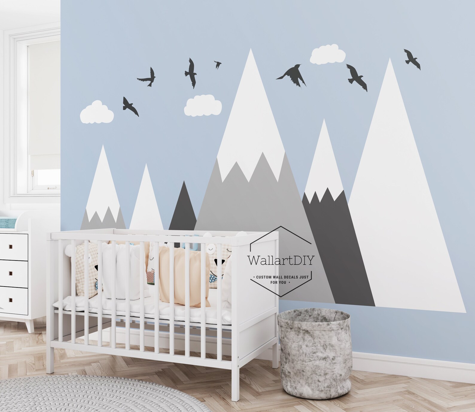 Mountains Wall Decals Kids Room Mountain Wall Art Mountains - Etsy