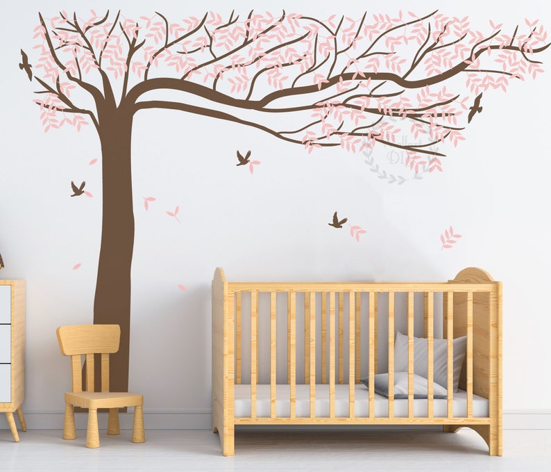 Tree Wall Decals Large And Birds Murals Nursery Image 0