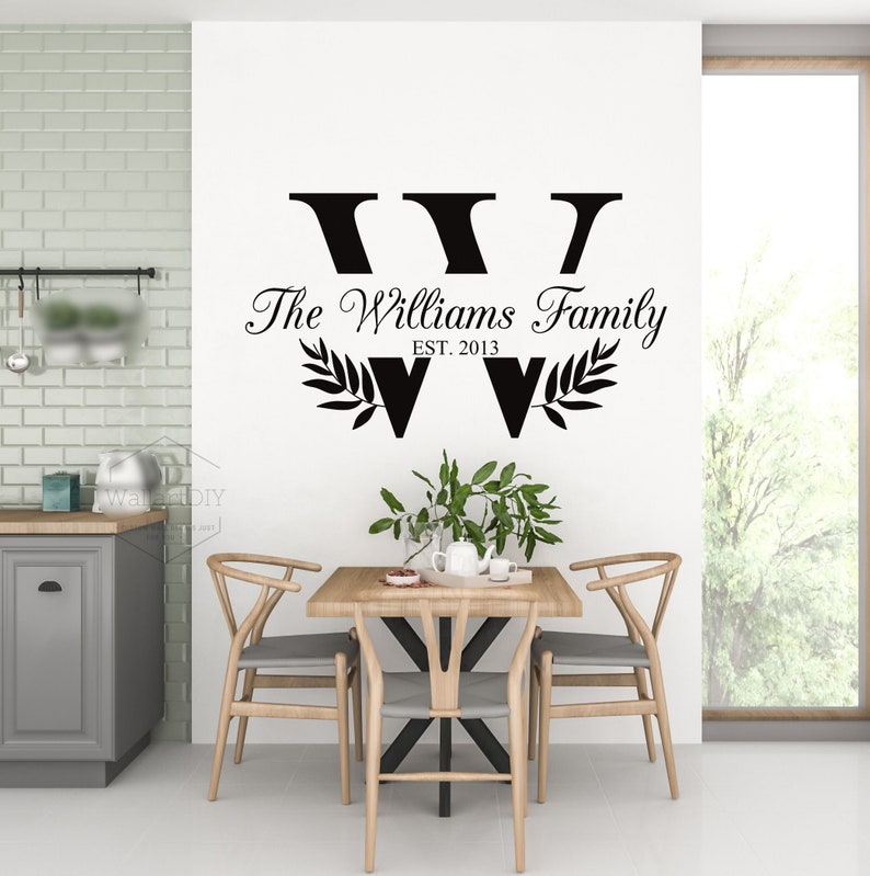 Family Name Wall Decals Custom Family Wall Sticker Family Etsy