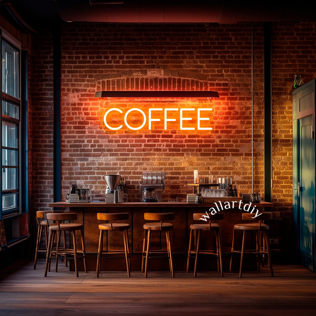 Handmade Coffee Neon Sign Simple Modern Coffee LED Light