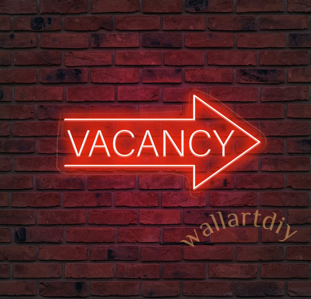 Custom Vacancy Neon Sign: LED Wall Light for Hotel & Motel - Etsy