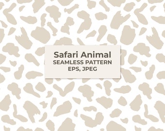 Animal Print Texture Seamless Pattern JPEG, Vector Image EPS. Digital Download Safari Animal Skin Pattern