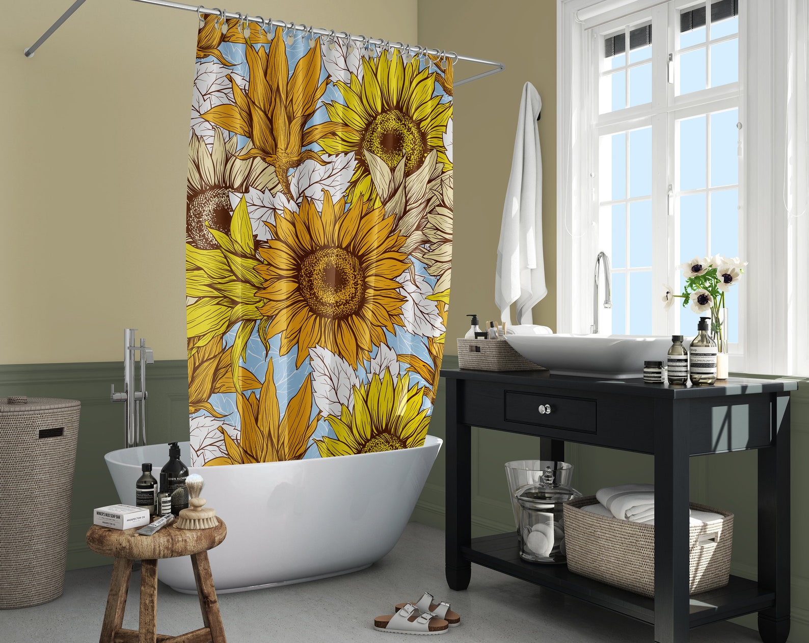 Sunflower Digital Paper Pack Thanksgiving Autumn Digital Paper Floral ...