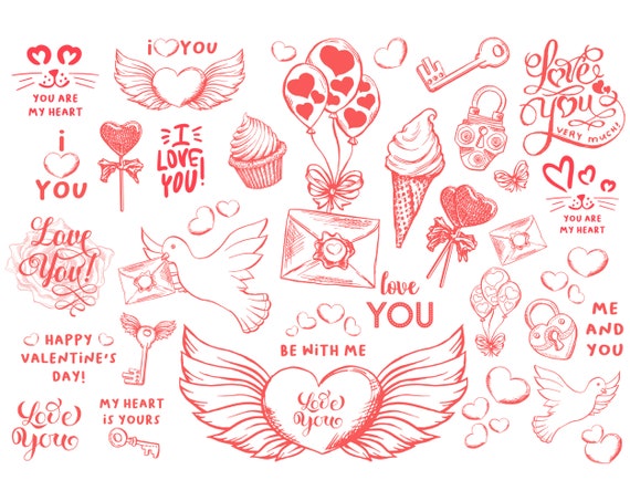 Valentines on sale day doodles