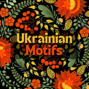 Motivi ucraini Download digitale PNG Clipart per elementi di design a sublimazione