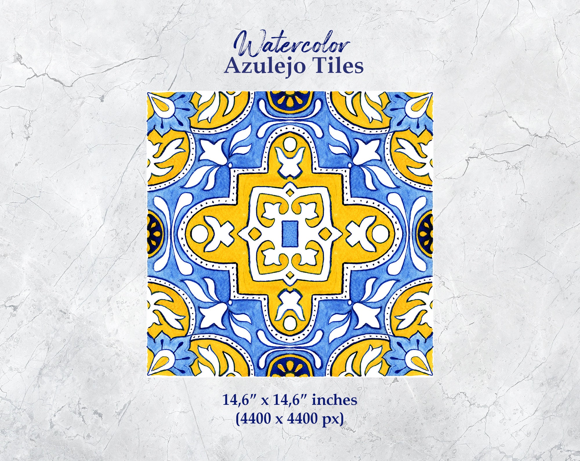 Spanish Tiles Digital Print SET4. Tile Stencil Stickers Etsy