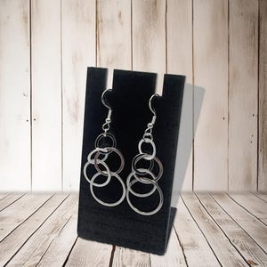 Handmade | Sterling Silver | Multi Hoop Dangle Earrings | Lightweight and Elegant Jewelry Gift