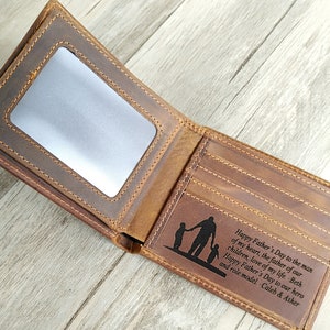 Regalo del Día del Padre, Billetera personalizada, Billetera personalizada para hombre, Billetera personalizada para hombre, Billetera de cuero, Billetera de cuero para hombre, Billetera marrón