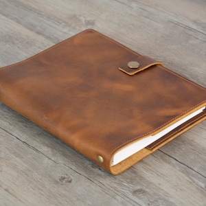 3-Ring Leather A5 Binder fit 3 hole A5/Half Letter Size 5.5" x 8.5" paper,2 ring binder,Leather portfolio, Leather binder cover