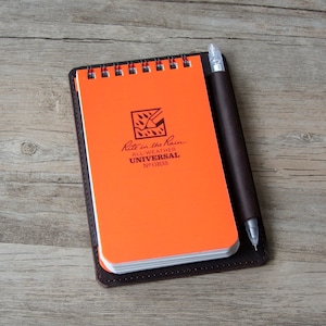 Personalizowana skórzana okładka na notatnik.Notatnik kieszonkowy.Okładka na notatnik z grawerunkiem, skórzana okładka na notatnik Rite in the Rain 3" x 5"