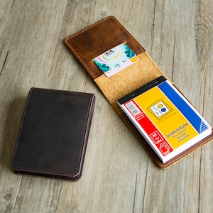 Housse pour bloc-notes en cuir A7, étui notizblock 3 x 5 po., housse pour bloc-notes. Cahier de poche. Housse pour bloc-notes gravée, Rite in the Rain Notes Cove