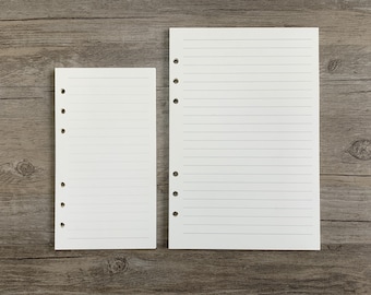 A5 Lined Filler Paper - 500 Sheets, 6-Hole Punched For A5 6-Ring Binders, College Ruled