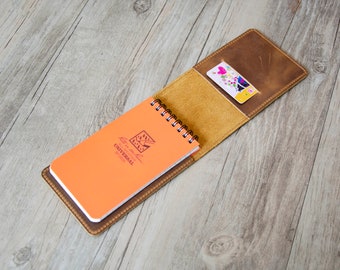 notepad cover 3" x 5" case,A7 mini notepad cover.Pocket Notebook.Custom Notepad for rite in the rain top-spiral notebook