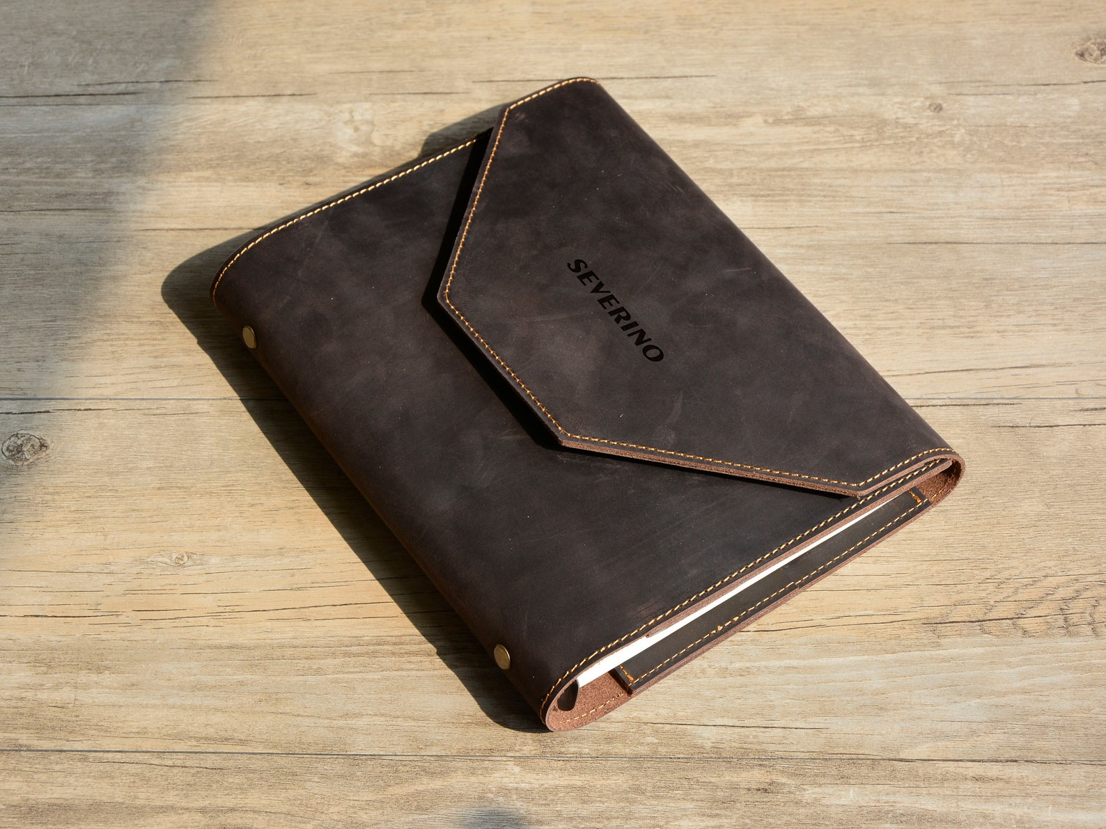 Personalized A5 Leather Refillable Planner Binder 6 Ring Etsy