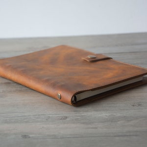 Personalisierte A5 / A6 Leder Nachfüllbare Planer Binder, 6 Ringe Nachfüllbar, Traveler Journal, Skizzenbuch, Distressed Brown Leather Bild 9