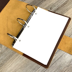 Carpeta de 3 anillas A5 con anilla en D de 50 mm, tamaño de 2 anillas y 3 anillas de 2 pulgadas, portafolios de cuero, organizador de negocios, funda para cuaderno.