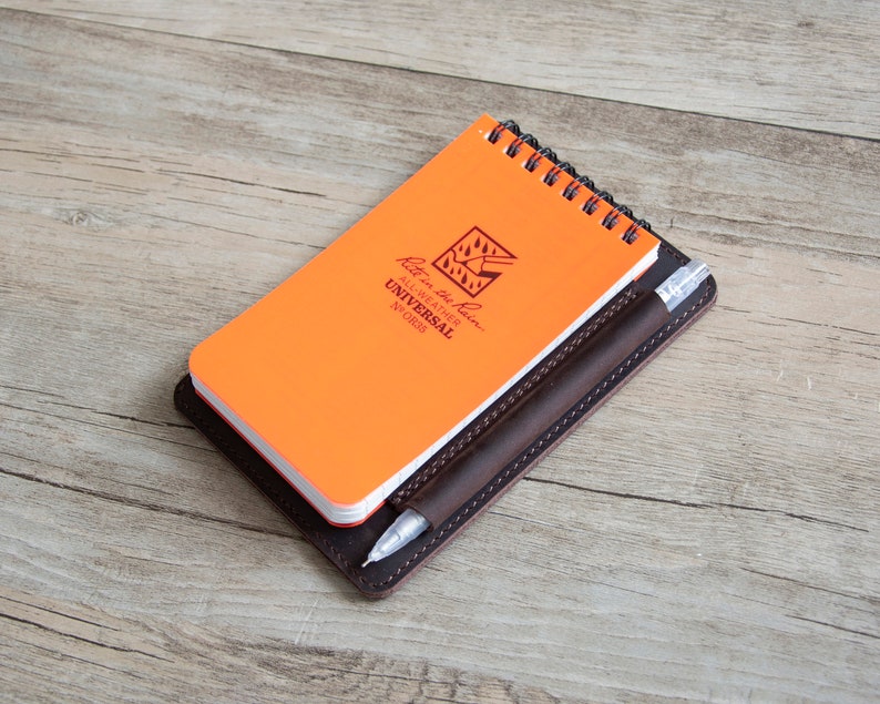 Personalized Leather Notepad Cover.pocket Notebook.custom Etsy