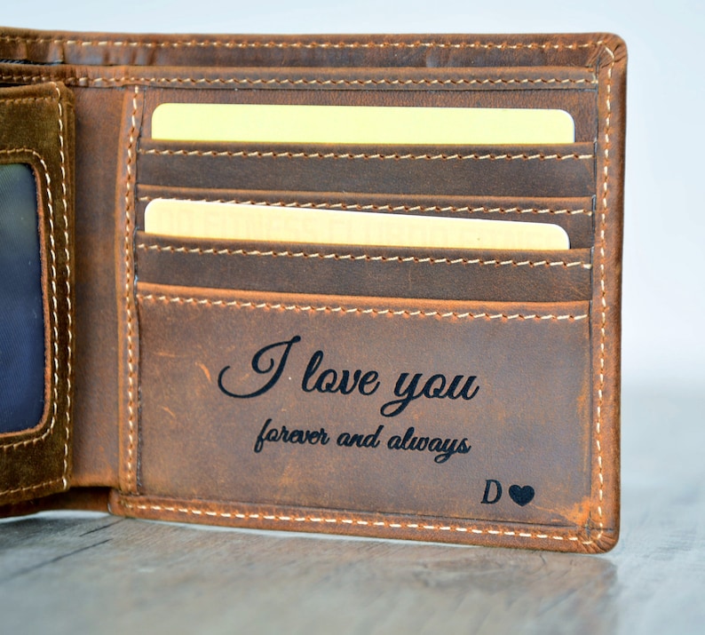 Personalized Mens Wallet Engraved Wallet Personalized Etsy