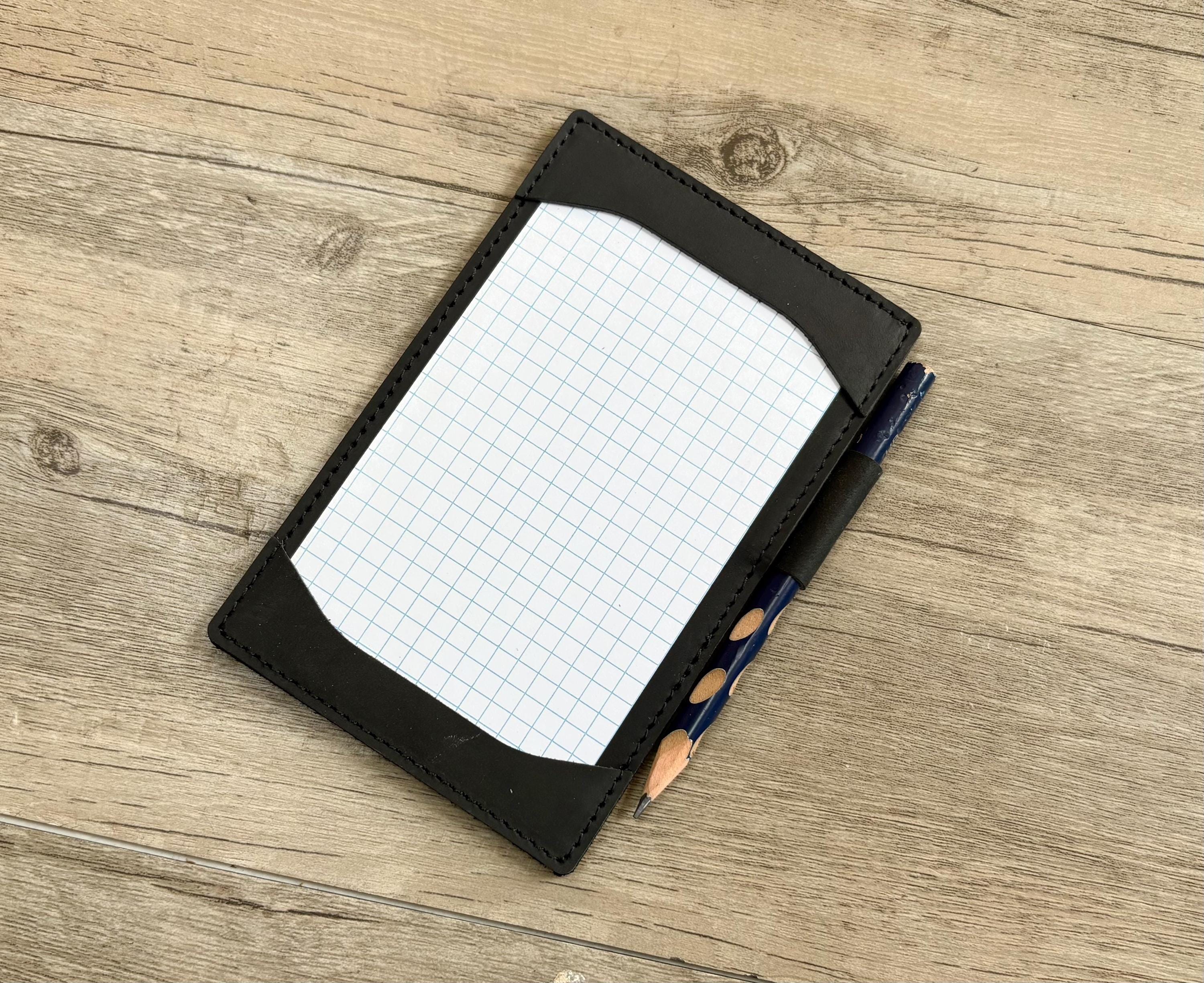 index card sleeve Personalized Pocket Jotter Index Card Notepad in Horween Leather – Custom  Leather and Pen