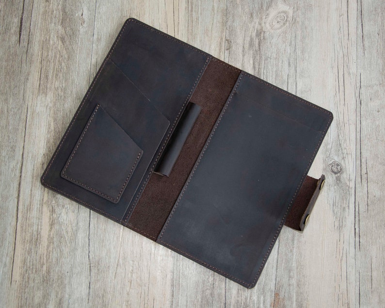 Personalized Leather Notepad Cover: 4x8 Pocket Journal - Etsy