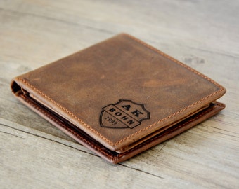 Christmas gift,Personalized Leather Wallet ,Men&#39;s Wallet Personalized ,Groomsman Wallet,gift for him