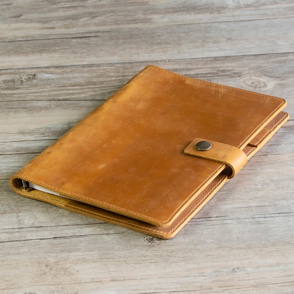 Personalized Leather Binder,Personal Rings,6 ring Binder,A5 notebook leather, sketchbook, Personal binder planners.journal refillable