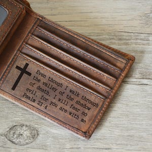 Regalo de Navidad, Cartera de cuero personalizada, Cartera del Día del Padre, Cartera grabada, Cartera personalizada para hombre, Regalo para el padre, Regalo para él, Cartera para hombre