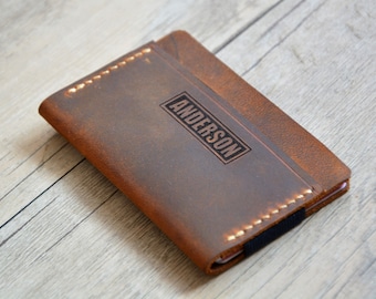 Cadeau de père, portefeuille en cuir, porte-cartes en cuir fin, porte-cartes en cuir, portefeuille pour homme minimaliste, porte-cartes, portefeuille pour homme, porte-cartes