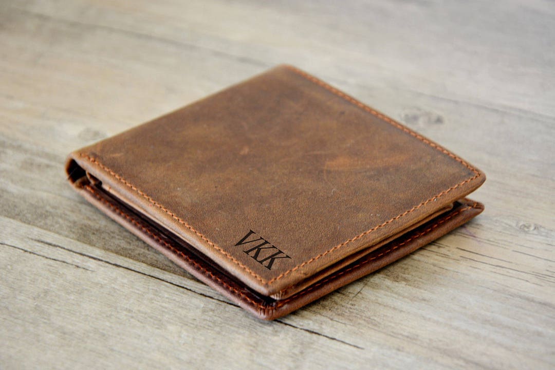 Personalized Leather Wallet,engraved Wallet,personalized Monogrammed ...