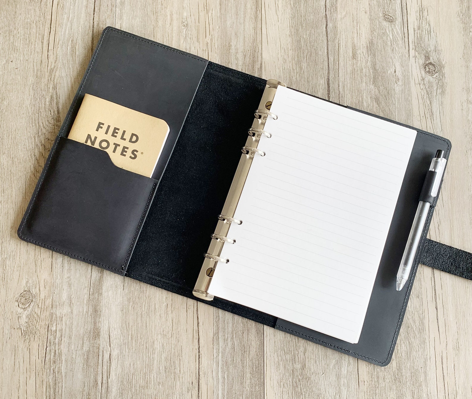 Personalized A5 / A6 Leather Refillable Planner Binder 6 Ring Etsy