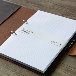 Leather A4 Binder 2-Ring/3-Ring/4-Ring,Leather Binder, Leather Binder Cover, Leather Notebook Cover, Leather Folder,Leather Portfolio