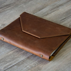 Personalized A5 Leather Refillable Planner Binder, 6 ring Refillable, travelers Journal, sketchbook, Distressed Brown Leather