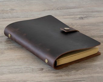Christmas gift,Personalized A5 Leather Refillable Planner Binder, 6 ring Refillable, travelers Journal,  Distressed genuine leather