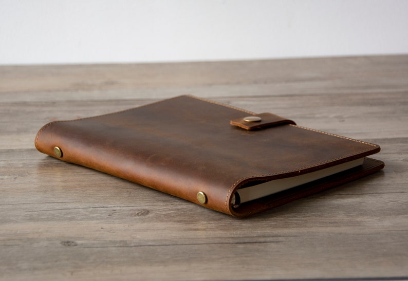 Personalisierte A5 / A6 Leder Nachfüllbare Planer Binder, 6 Ringe Nachfüllbar, Traveler Journal, Skizzenbuch, Distressed Brown Leather Bild 8